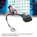 Septpenta Obdii Obd2 Female Connector 16 Pin K Can Line Diagnostic Jumper Tester Pigtail Cord Cable Adapter For Motorcycle Car