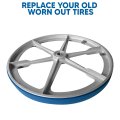 Heavy Duty Urethane Band Saw Tires For Harbor Freight 60564 14 In Bandsaw 2 Pack Blue Max With Acutrack Finish No Adhesive