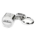 Hemi Powered Logo In White Chrome Finish Engine Piston And Rod Metal Key Chain