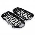 Topteng Car Front Kidney Grille Grill Pair Chrome Black Fits For Bmw X5 F15 2014 2015 2016