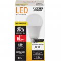 Feit Electric A19 Led Light Bulb 60w Equivalent E26 Medium Base 800 Lumens 2700k Soft White Non-dimmable Standard 10 000-hour