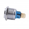 Werfamily 22mm Waterproof Stainless Steel Metal High Round Cap Self-locking Latching Push Button Switch 1no 1nc 250v 5a