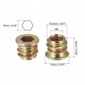 Uxcell M6x10mm Threaded Inserts For Wood Hex Socket Drive Furniture Screw-in Nut 24pcs