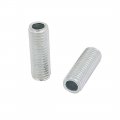 Uxcell Lamp Pipe Nipple M7 Thread 20mm Length Hollows Repair Part Hardware For Lamp Lights Zinc Plated Silver Tone Pack Of 10