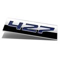 Chrome Finish Metal Emblem 427 Badge Blue Letter