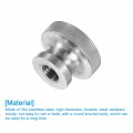 Uxcell Knurled Thumb Nuts 1pcs M8 X D24mm H16mm Stainless Steel Round Knobs Fasteners Blind Hole Hand Screw Nut Silver For 3d