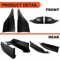 Ecotric Front Rear Bumper Splitter Lip Compatible With 2016 2017 Honda Accord 4 Door Sedan Spoiler Underbody Pair Hfp Style