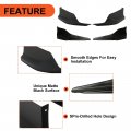 Ecotric Front Rear Bumper Splitter Lip Compatible With 2016 2017 Honda Accord 4 Door Sedan Spoiler Underbody Pair Hfp Style