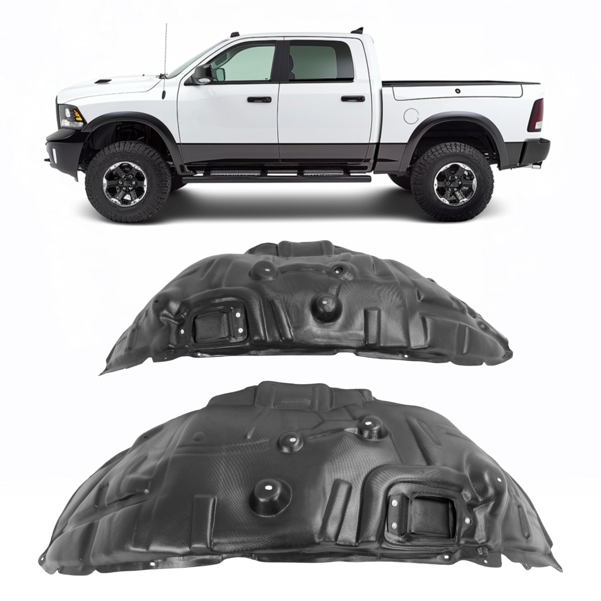 Front Fender Liner Inner Panel For 2009 2024 Dodge Ram 1500 Classic Driver And Passenger Side Replace Ch1249152 Ch1248152