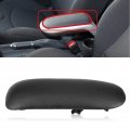 Artificial Leather Center Console Armrest Lid Cover Pad For Black
