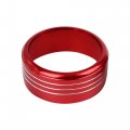 X Autohaux 3 Pcs Red Aluminum Alloy Car Ac Air Conditioning Climate Control Knob Ring Trim Cover For Subaru Forester Xv
