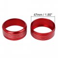 X Autohaux 3 Pcs Red Aluminum Alloy Car Ac Air Conditioning Climate Control Knob Ring Trim Cover For Subaru Forester Xv