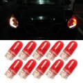Nslumo 10pcs T10 W5w 168 194 Halogen Bulb 12v For Car Wedge Side Light Red Tail Parking Dome Door Map Lighting