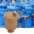 Air Vent Valve G1 2 Brass Automatic Diaphragm Unidirectional Float Male Thread Leak-proof High Temperature Resistance Bleeder