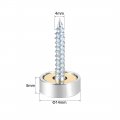 Uxcell Mirror Screws Decorative Caps Cover Nails Polished Stainless Steel 14mm 2pcs