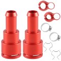 Heater Hose Connector 2 Piece Aluminum Inlet Outlet 3 4in X 5 8in For Chevy Silverado Gmc Sierra Cadillac Escalade Replace 