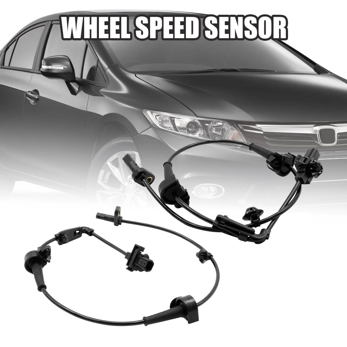 Front Driver And Passenger Side Abs Wheel Speed Sensor 2 Pack For Honda Civic Ex Lx 2012 Replaces 57450-tr0-013 57455-tr0-013