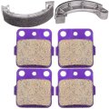 2 Pairs Brake Pads And 1 Pair Shoes For Honda Rancher 420 Trx420fe Trx420fm Trx420fpe Trx420te 2007 2013 Front Rear Set 