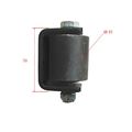 Aleko Side Roller For Sliding Rolling Gate Guide Black With Bracket 2-inch 