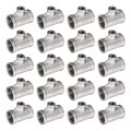Stainless Steel 304 Cast Pipe Fitting Bspt X 1 4 Female Tee Shaped 3 Way Connector Coupler 25pcs 