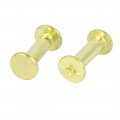 Uxcell 5mmx15mm Brass Plated Chicago Screws Binding Posts Docking Rivet 30pcs