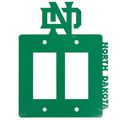 University Of North Dakota Und Double Rocker Light Switch-gfci Outlet Cover Green 