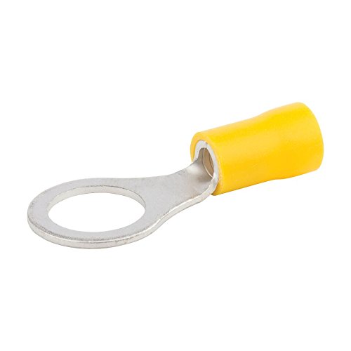 Vinyl Insulated Ring Terminal 12-10 Wire Size 3 8 Stud 0 591 Width 1 396 Length