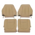 Leather Seat Cover Tan Top Front Bottom Replacement For 2011-2016 F250 F350 F450 F550 Laria