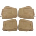 Leather Seat Cover Tan Top Front Bottom Replacement For 2011-2016 F250 F350 F450 F550 Laria