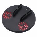 Httmt- Black Round Kickstand Sidestand Jiffy Stand Coaster Pad Compatible With H-d Touring Cruiser Sport Dirt P N Mt253-001-bk 