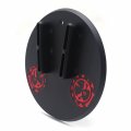 Httmt- Black Round Kickstand Sidestand Jiffy Stand Coaster Pad Compatible With H-d Touring Cruiser Sport Dirt P N Mt253-001-bk