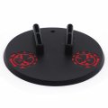 Httmt- Black Round Kickstand Sidestand Jiffy Stand Coaster Pad Compatible With H-d Touring Cruiser Sport Dirt P N Mt253-001-bk