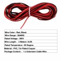 Uxcell Red Black Wire 2pin Extension Cable Cord 26 Awg Parallel Tin Plated Copper 3 Meters Length For Led Strip Light
