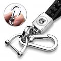 Ipick Image Compatible With Ram In White Braided Rope Style Genuine Leather Chrome Hook Key Chain