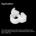Uxcell Double Gripping Nylon Hose Clamps 20pcs 6 1-6 5mm Adjustable Snap Grip Plastic Clamp For Fuel Line Hoses Plumbing
