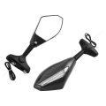 Rear View Side Mirrors Led Turn Signal Univeral Fit For All Street Bikes Including Honda Kawasaki Suzuki Yamaha Ducati Triumph 