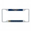 Orleans Pelicans Team Nba Metal License Plate Frame For Front Or Back Of Car Officially Licensed Up Close 
