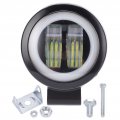 Fydun Led Driving Light 20w 4d Double Lens Fog Auxiliary Lamp Spotlight Headlight With Angel Eye For Motorcycle Atv Truck Boats 