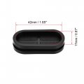 Uxcell Rubber Grommet Oval Double-sided Mount Size 44 X 20 Mm For Wire Protection 4pcs