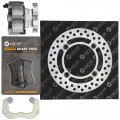 Niche Rear Left Brake Rotor Caliper Pad Kit For Polaris Rzr 4 900 General 1000