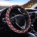Dujiea Floral Sugar Skull Elastic Stretch Steering Wheel Cover Anti-slip And Durable Car Accessories For Women Men 15 Inch