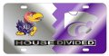 Kansas State House Divided Laser Cut Mirrored License Plate 