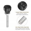 Uxcell 4 Set M4 X 30mm Male Thread Knurled Knobs Thumb Screws With Nuts Washers Clamping Knob Grip 14mm Plastic Head Hand