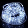 Solar Rope Lights Outdoor 16 5ft 50 Led Waterproof Powered String For Garden Party Wedding And Christmas Decoration White