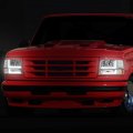 6pcs Chrome Housing Amber Corner Led Tube Drl Headlight Bumper Lamps Compatible With Ford F150 F250 F350 Bronco 92-96