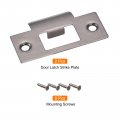Uxcell Door Strike Plate 2pcs 70mm X 40 3mm 304 Stainless Steel Latch Deadbolt For Frame Jamb Dark Grey