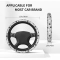 Dog Footprints Steering Wheel Cover Universal 15 Inch Neoprene Car Protection Wrap Covers Fits Truck Suvs Car Accessories For