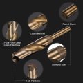 3pcs 15 16 M35 Cobalt Twist Drill Bits High-speed Steel Jobber Bit For Stainless Hardened Metal Cast Iron Aluminum Copper Soft