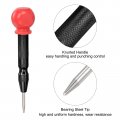Uxcell Automatic Center Punch 5-inch Spring-loaded Hole Puncher Marker Hand Tool Adjustable Black With Cap For Wood Metal