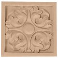 Ekena Millwork Ros05xx01lfma Large Leaf Square Rosette 5 8 W X 5 1 H 7 P Maple 